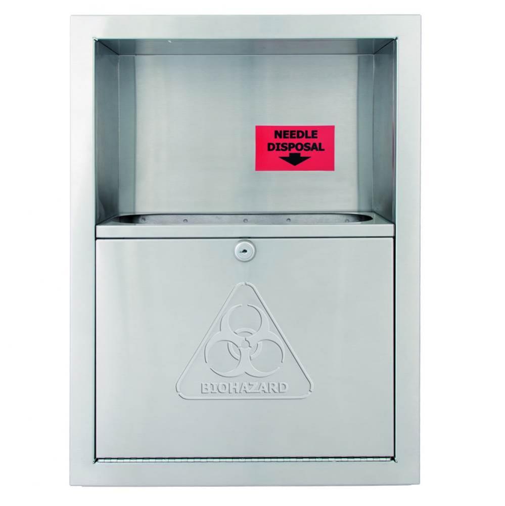 Needle Disposal Cabinet, Rec, SS