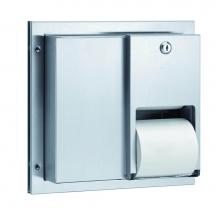 Bradley 5422-000000 - Toilet Tissue Disp, Partition, Dual