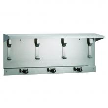 Bradley 9934-000000 - Utility Shelf w/Mop and Broom Holder