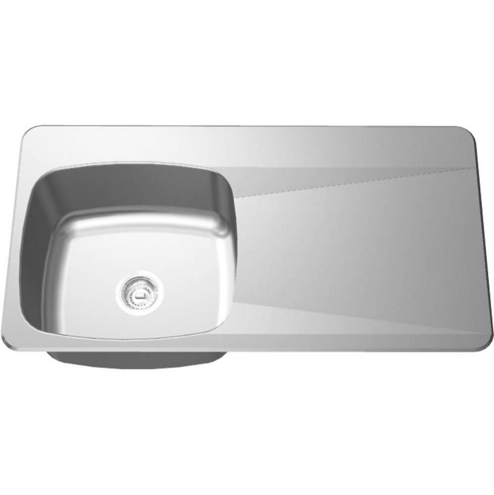 Drainboard sinks - 18 gauge, drainboard sink, single