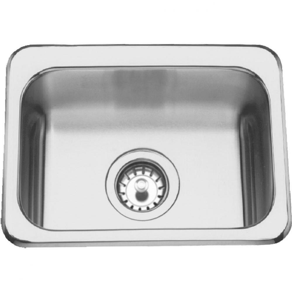 Single Compartment Topmount Sinks - Single, no ledge, 20 gauge