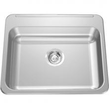 Franke Commercial Canada ALBS4005P-1/1 - Single Compartment Topmount Sinks - Single, with ledge, 18 gauge