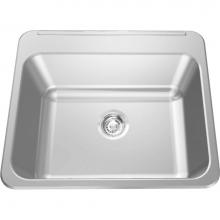 Franke Commercial Canada LBS4010P-1/1 - Single Compartment Topmount Sinks - Single, with ledge, 18 gauge