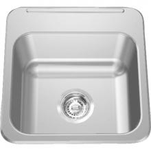 Franke Commercial Canada LBS1308P-1/1 - Single Compartment Topmount Sinks - Single, with ledge, 18 gauge