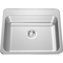 Franke Commercial Canada ALBS4006P-1/1 - Single Compartment Topmount Sinks - Single, with ledge, 18 gauge