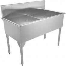 Franke Commercial Canada DL2448-1/2 - Scullery sinks - Classic Series, 16 gauge, double compartment