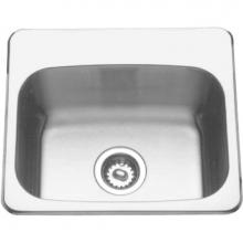 Franke Commercial Canada LBS2708P-1/1 - Single Compartment Topmount Sinks - Single, with ledge, 18 gauge