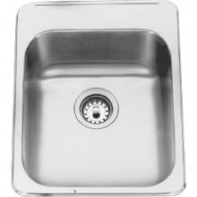 Franke Commercial Canada LBS6408P-1/3 - Single Compartment Topmount Sinks - Single, with ledge, 18 gauge