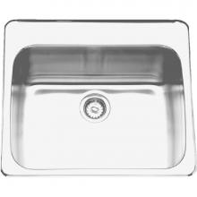 Franke Commercial Canada LBS7310P-1/1 - Single Compartment Topmount Sinks - Single, with ledge, 18 gauge