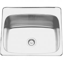 Franke Commercial Canada LBS7312P-1/1 - Single Compartment Topmount Sinks - Single, with ledge, 18 gauge