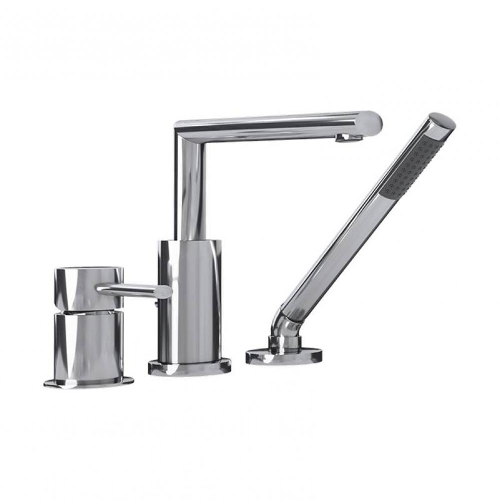 Three-piece bathtub faucet