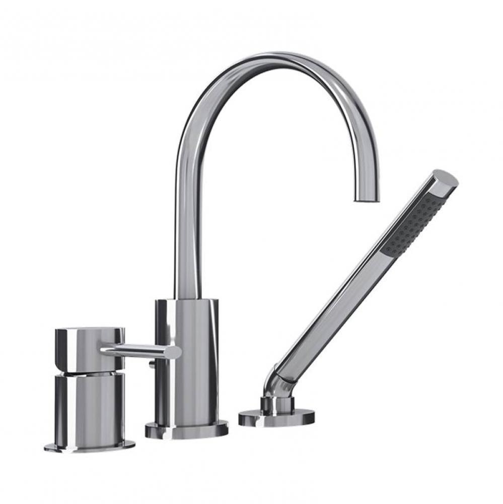 Three-piece bathtub faucet