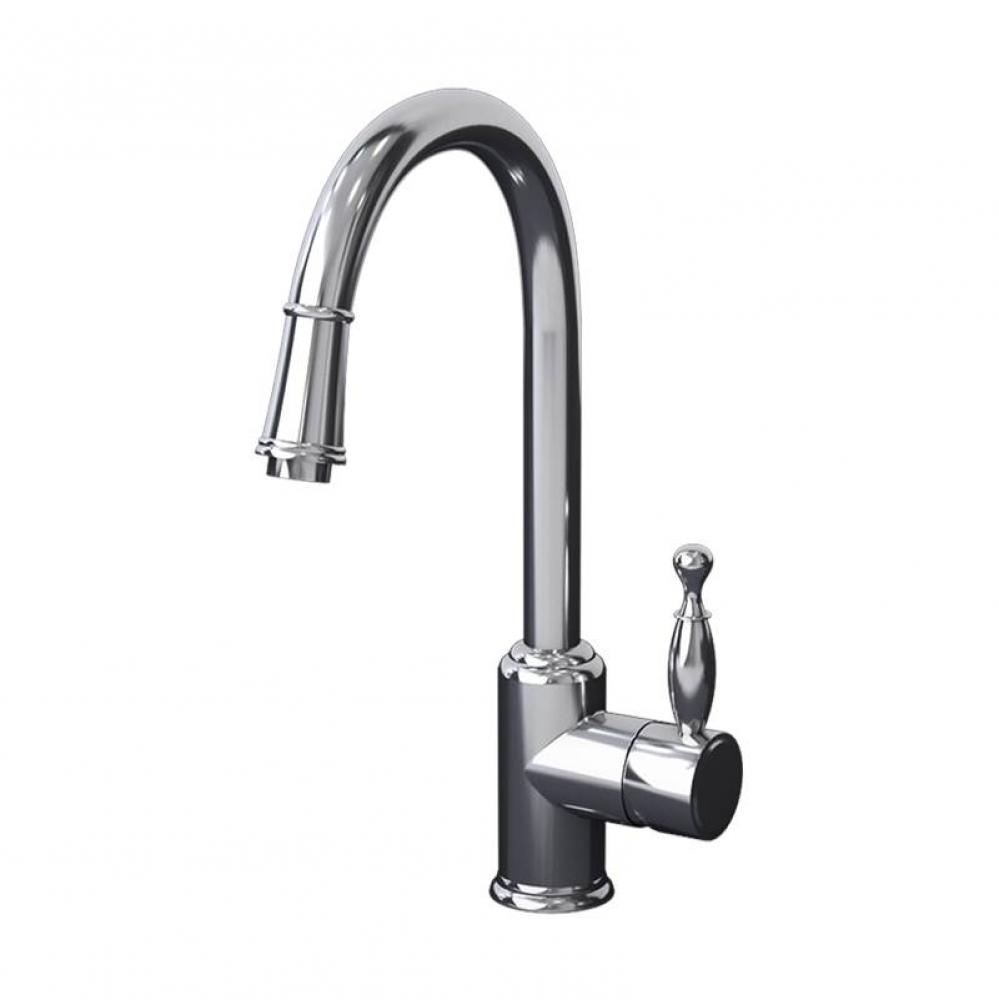 Basilico - Single-hole kitchen faucet with pull-out two jet spray