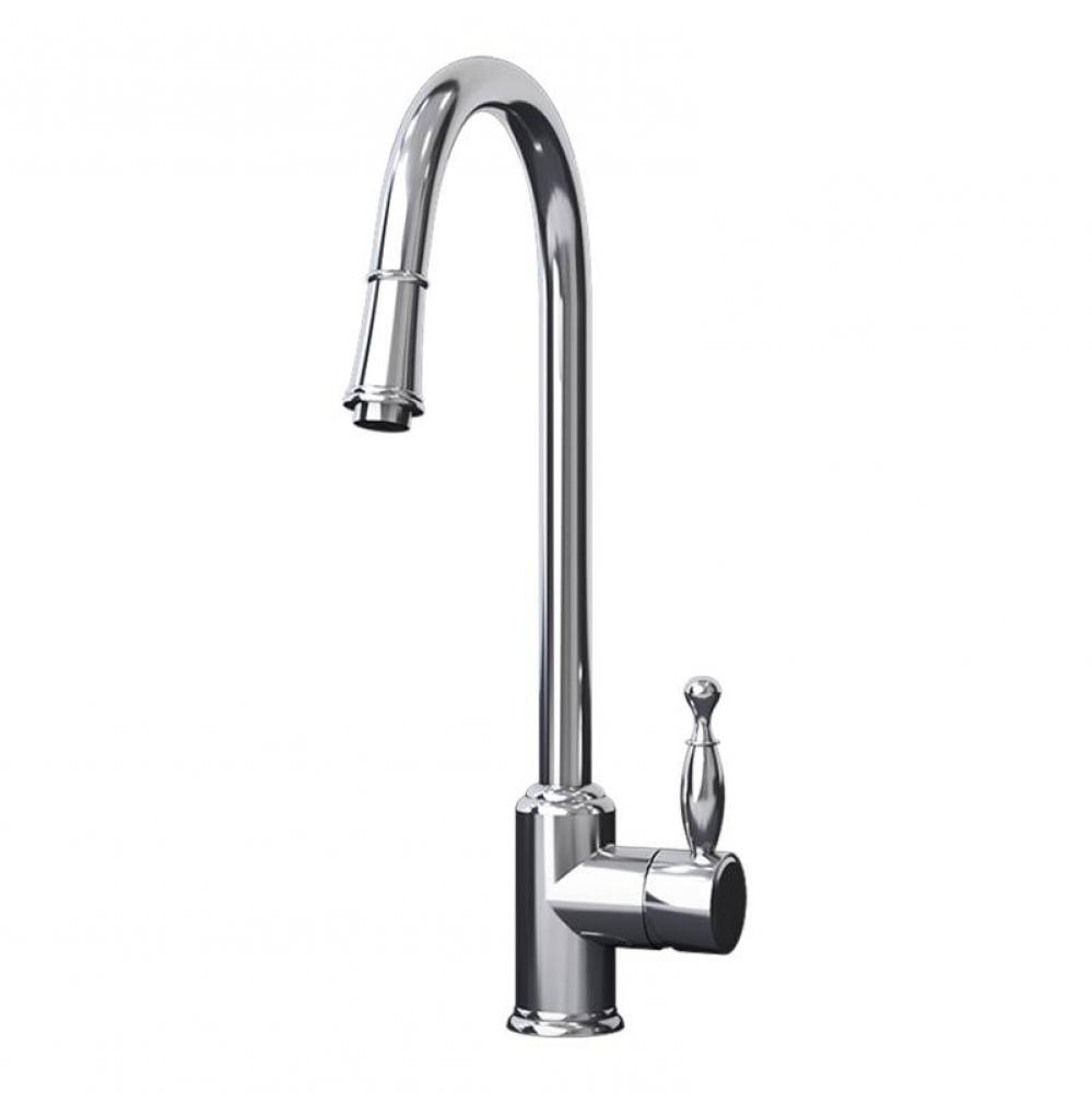 Basilico - Single-hole kitchen faucet with pull-out two jet spray