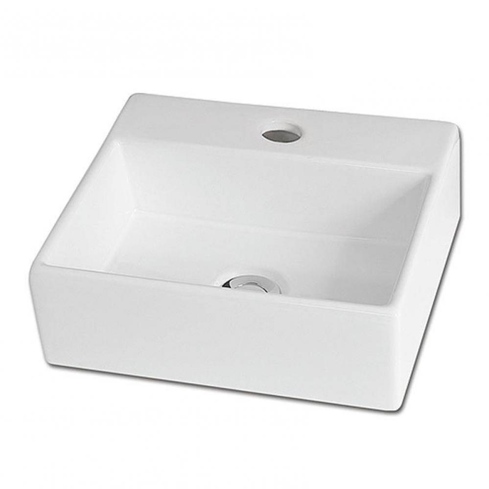 Over Counter S-Hole Basin White