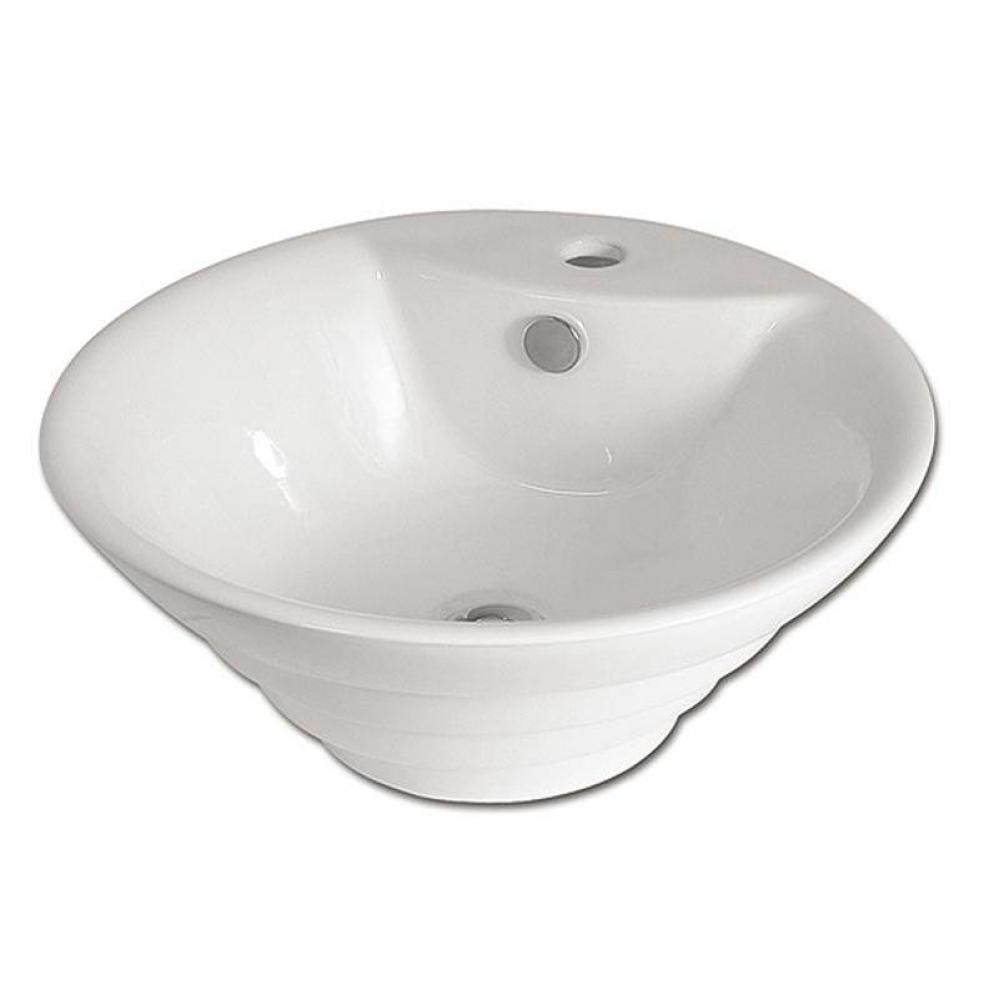 Over-Counter S-Hole Basin White
