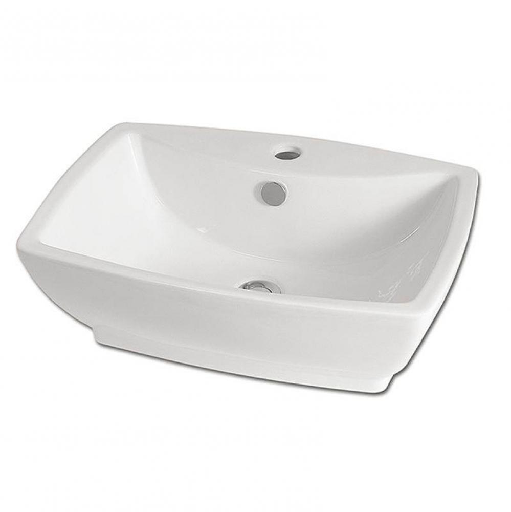Over-Counter S-Hole Basin White