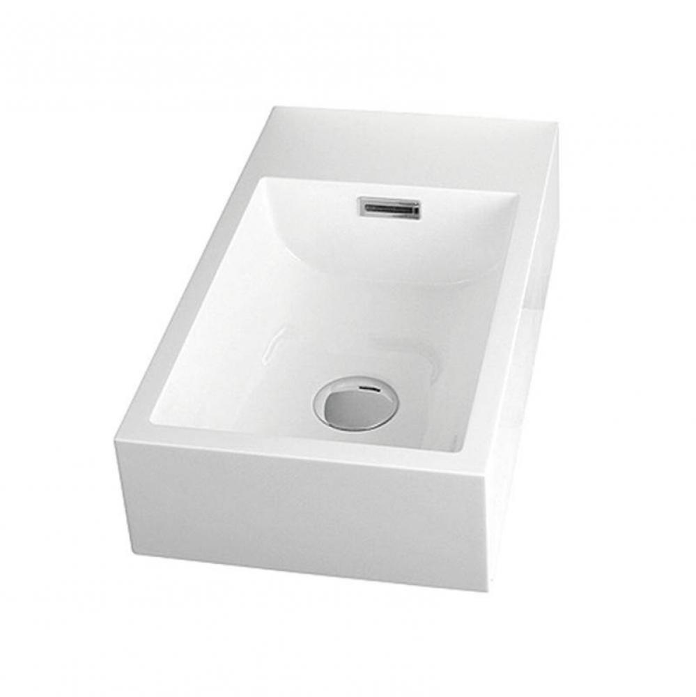 Countertop Basin With Overflow Blanc