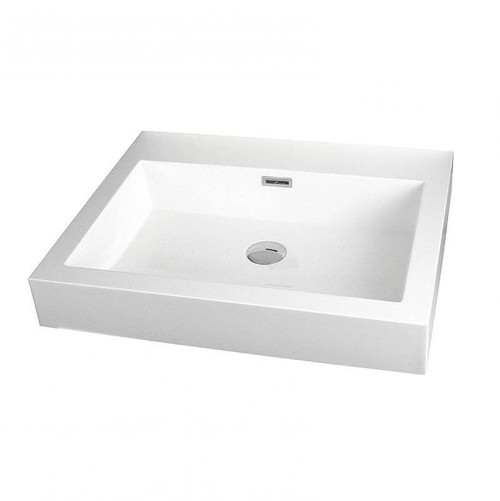 Countertop Basin 4 Faces Finish With Overflow White