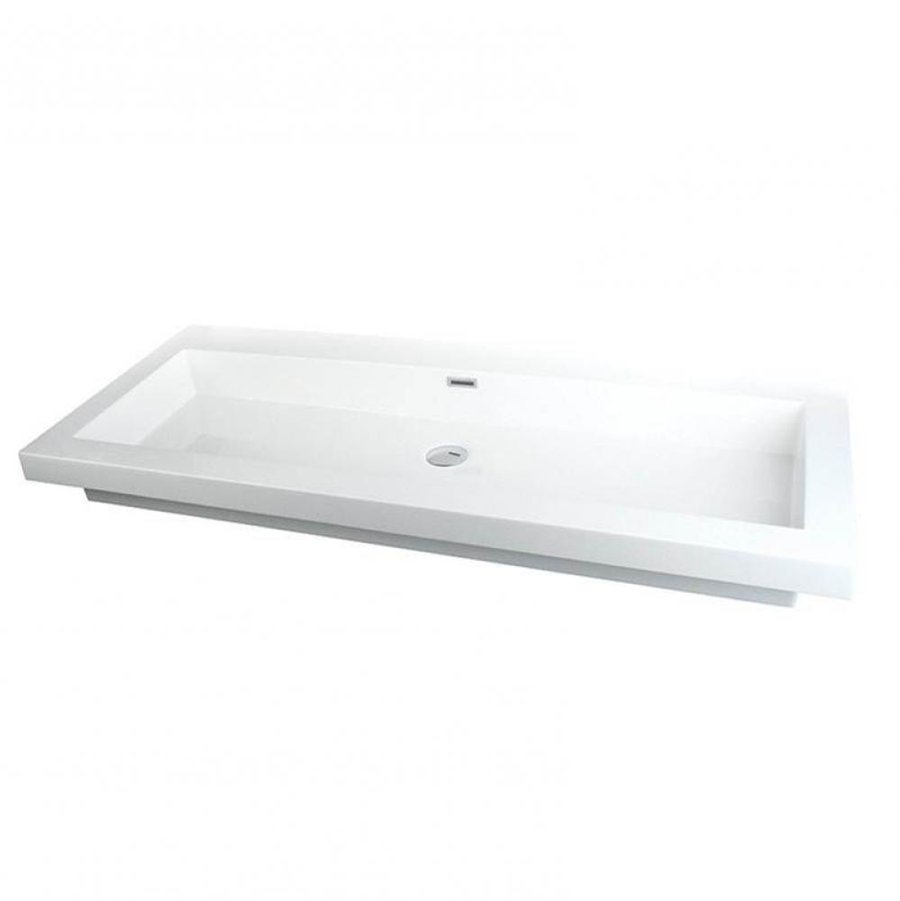 Countertop White Basin With Overflow