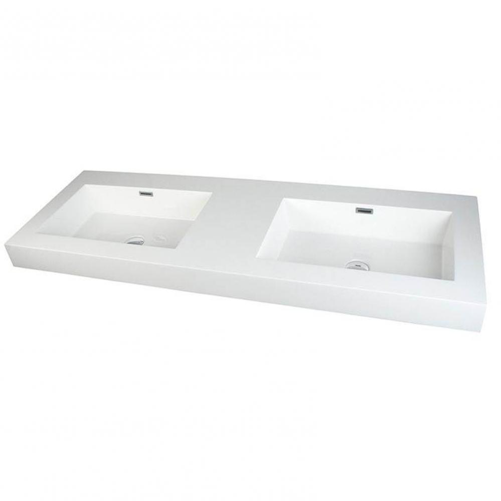 Countertop Basin With Overflow White