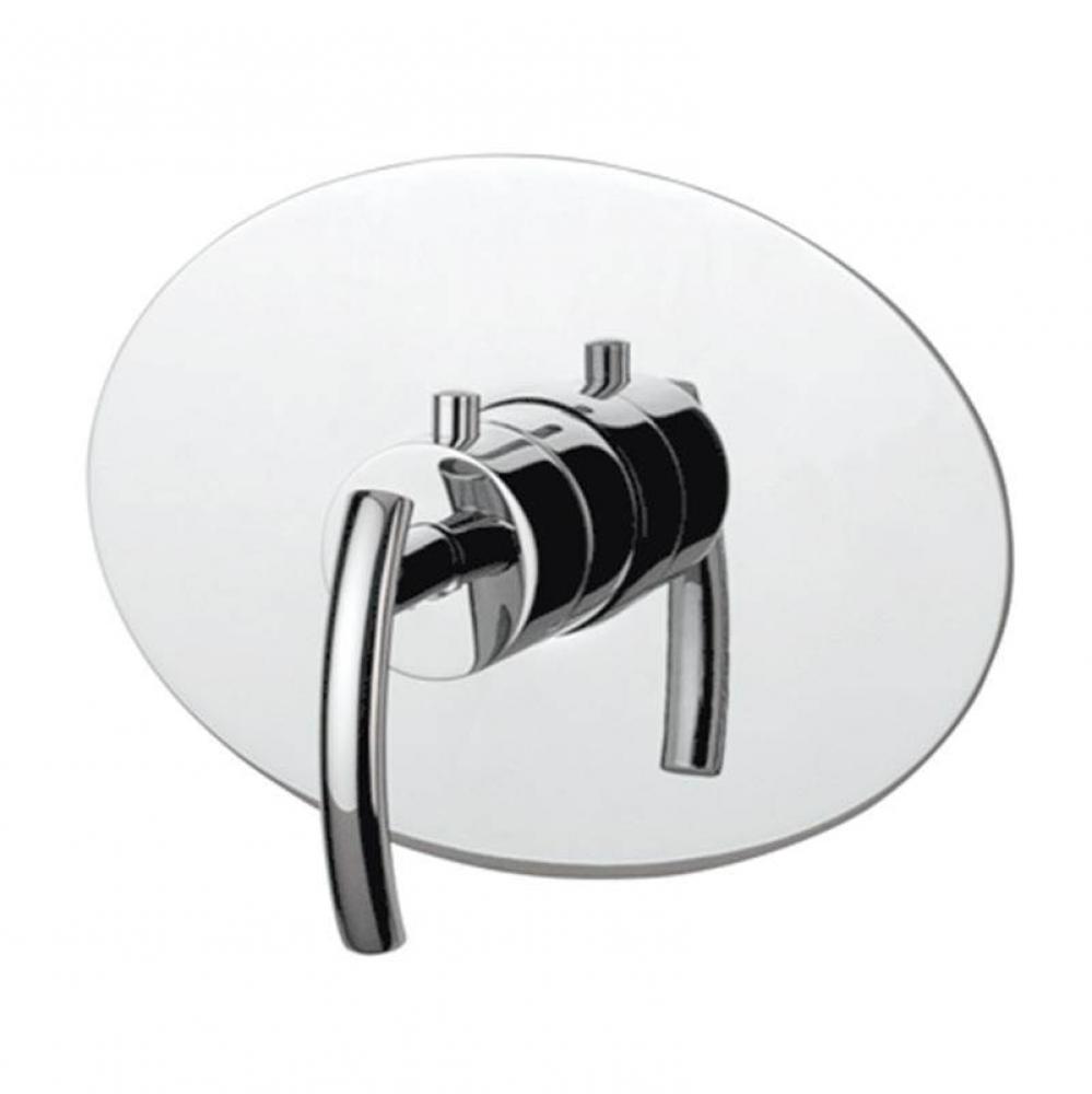 Trim with handle for thermostatic mixer