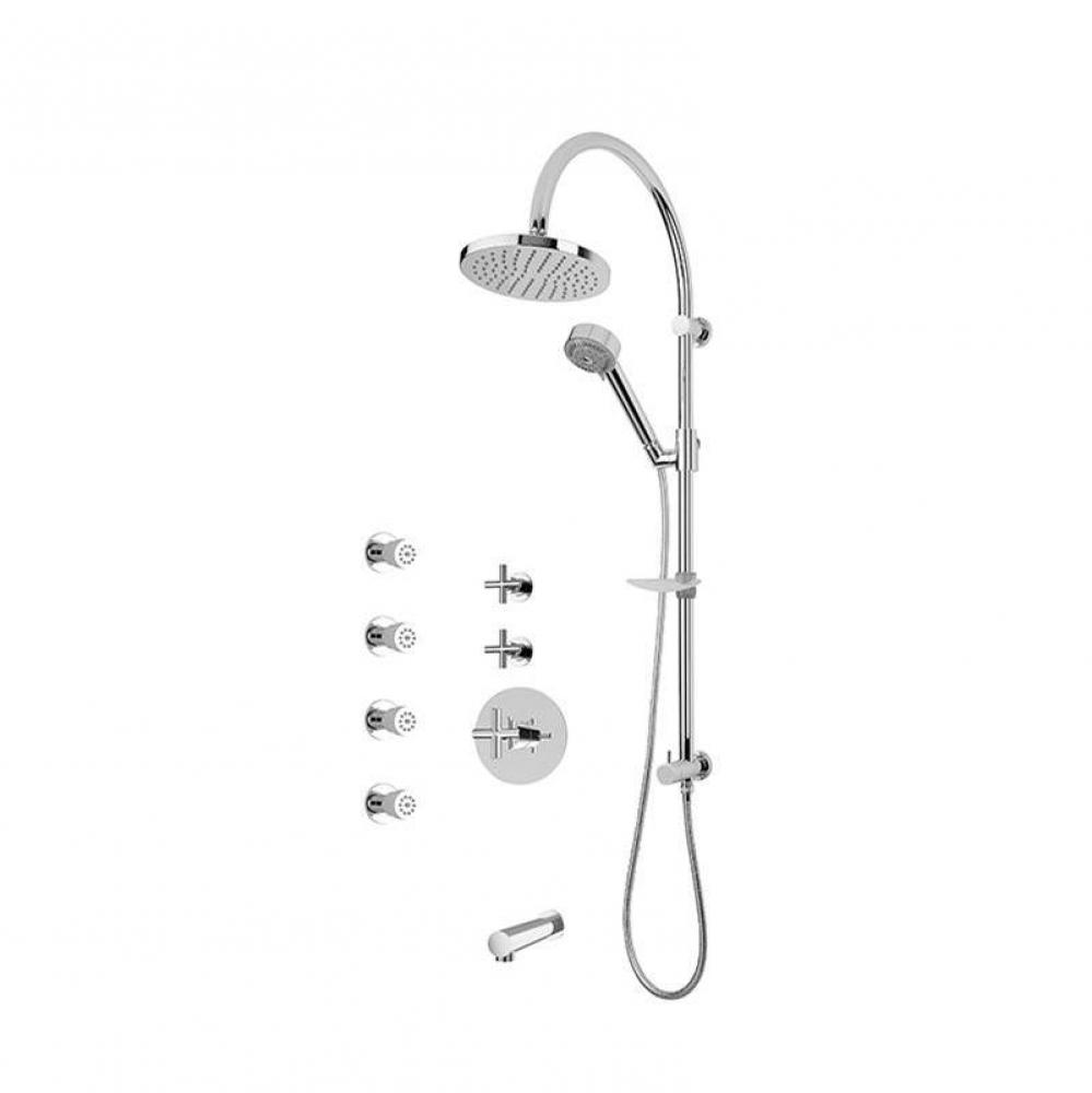 Alex/Gael 3/4'' Therm. Shower Set Chrome