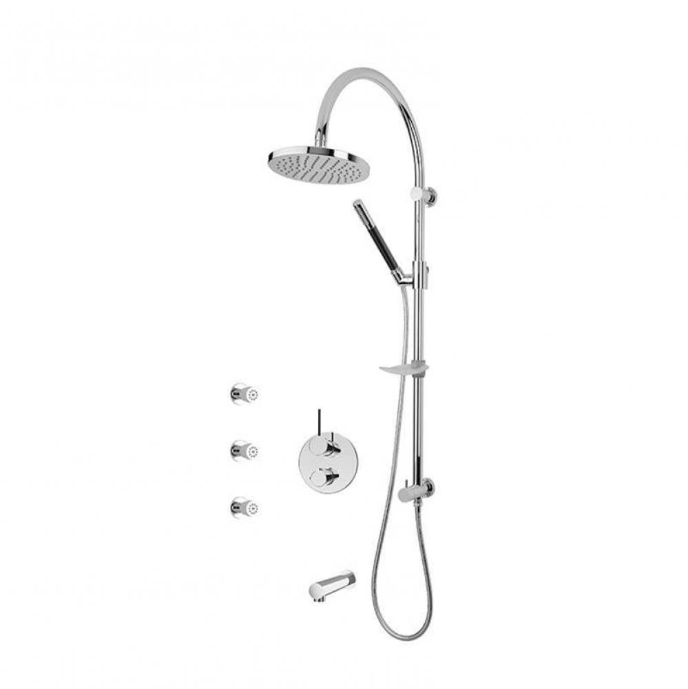 Kronos 1/2'' Therm. Shower Set 2 Way Div. Xvtr69R Cc