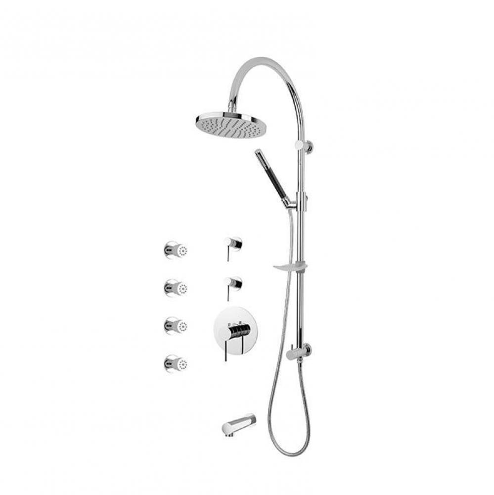 Kronos 3/4'' Therm. Shower Set Chrome