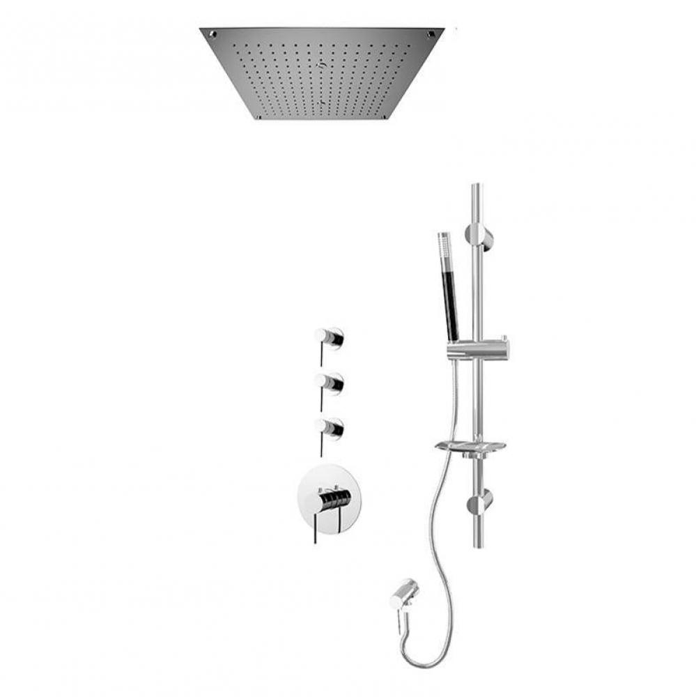 Kronos 3/4'' Therm. Shower Set Chrome