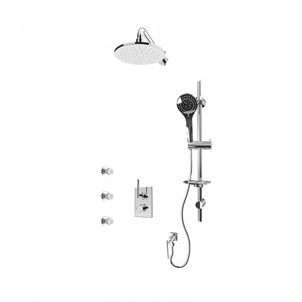 Evita/Hadria 1/2'' Therm. Shower Set 2 Way Div. Xvtr69S Cc