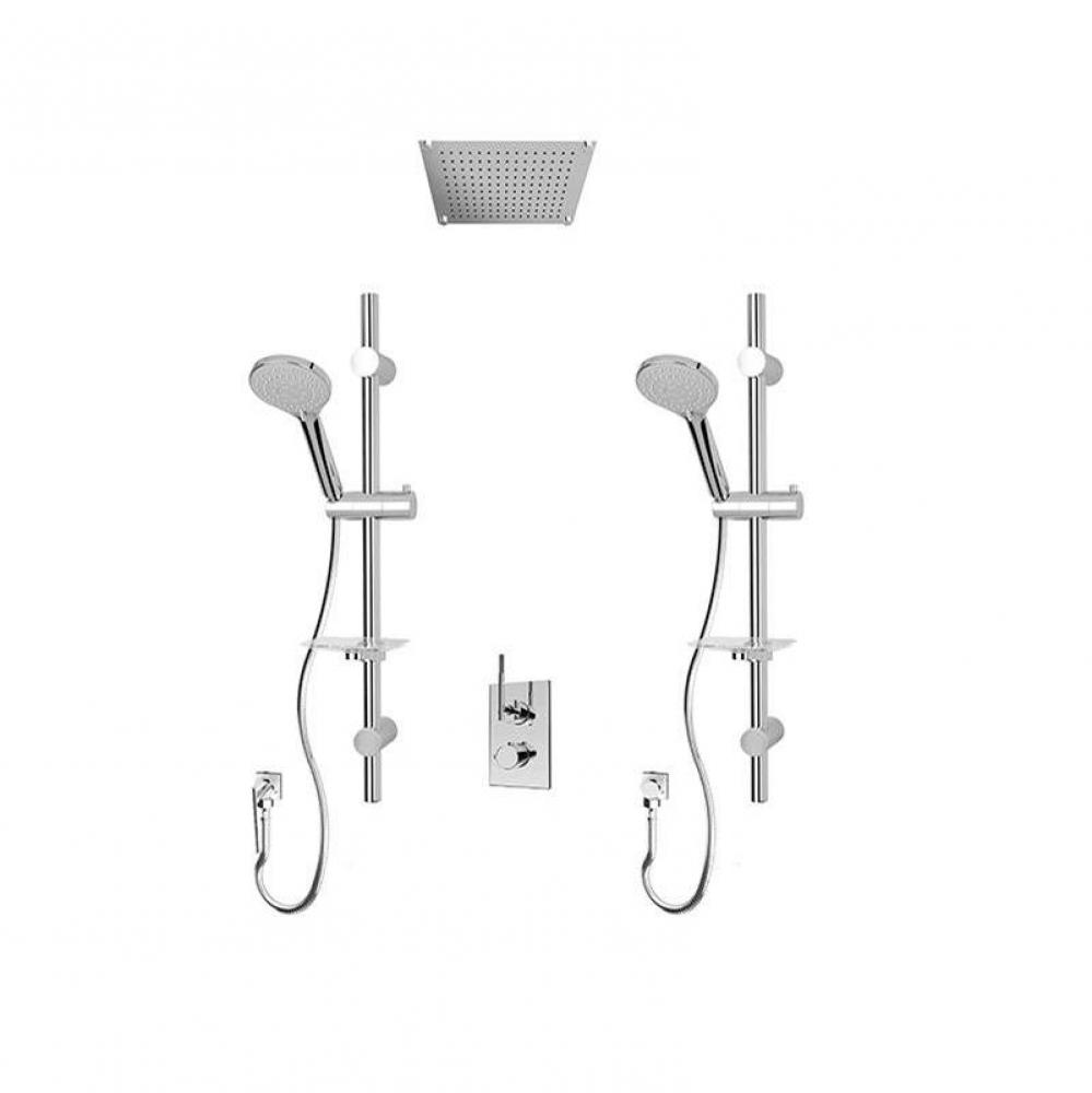 Evita/Hadria 1/2'' Therm. Shower Set 2 Way Div. Xvtr69S Cc