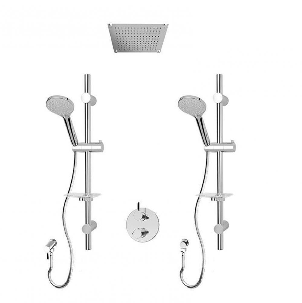 Vertigo C 1/2'' Therm. Shower Set 2 Way Div. Xvtr69R Chrome