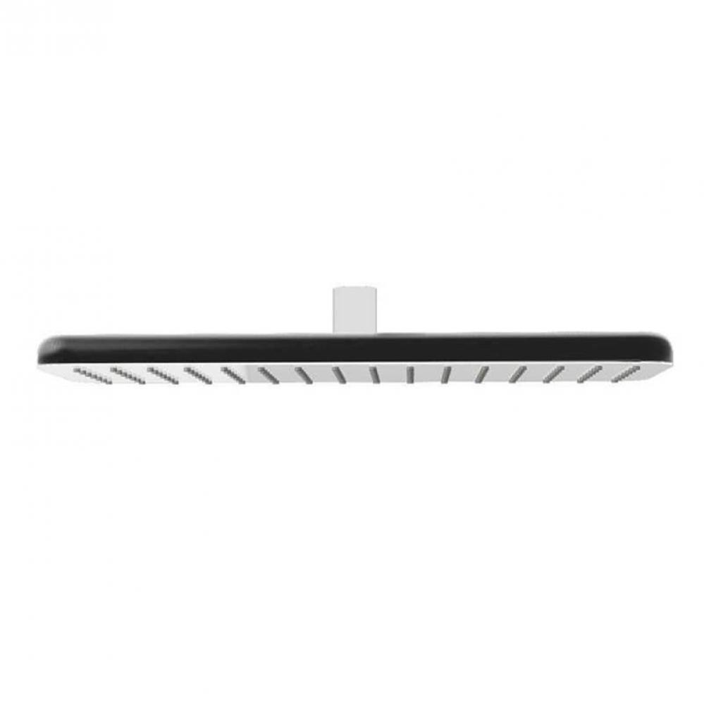 Iris Rect. Shower Head 125Mm X 350Mm Black/Chrome