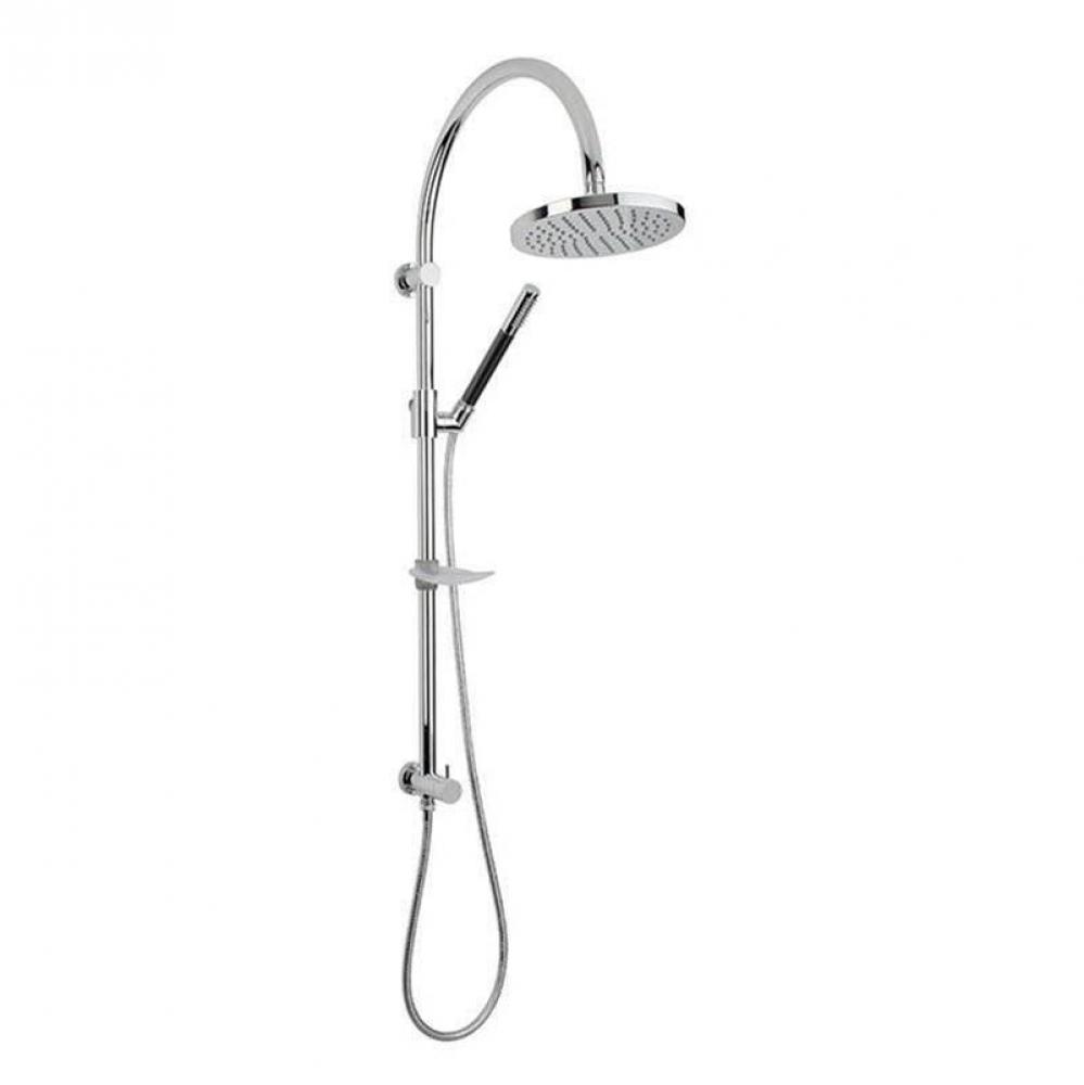 Kronos Square Shower Set Column  Chrome