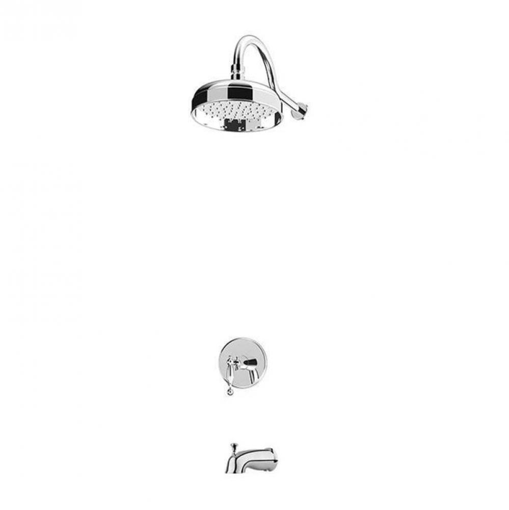 Qabil 1/2'' P. Bal. Shower Set Chrome