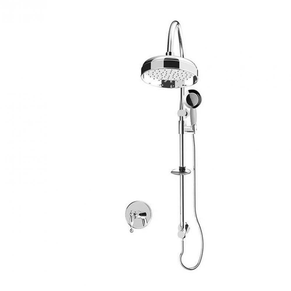 Qabil 1/2'' P. Bal. Shower Set Chrome