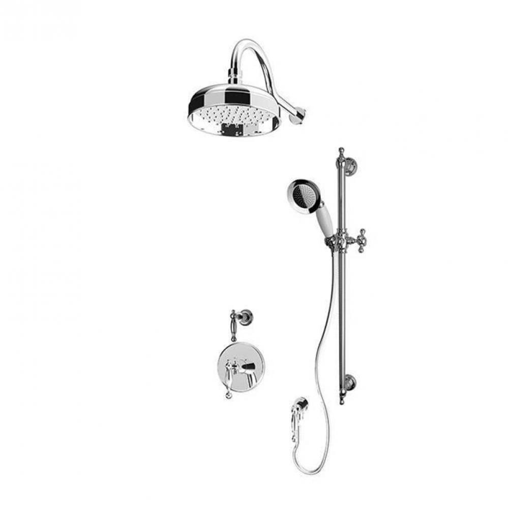 Qabil 3/4'' Therm. Shower Set Chrome