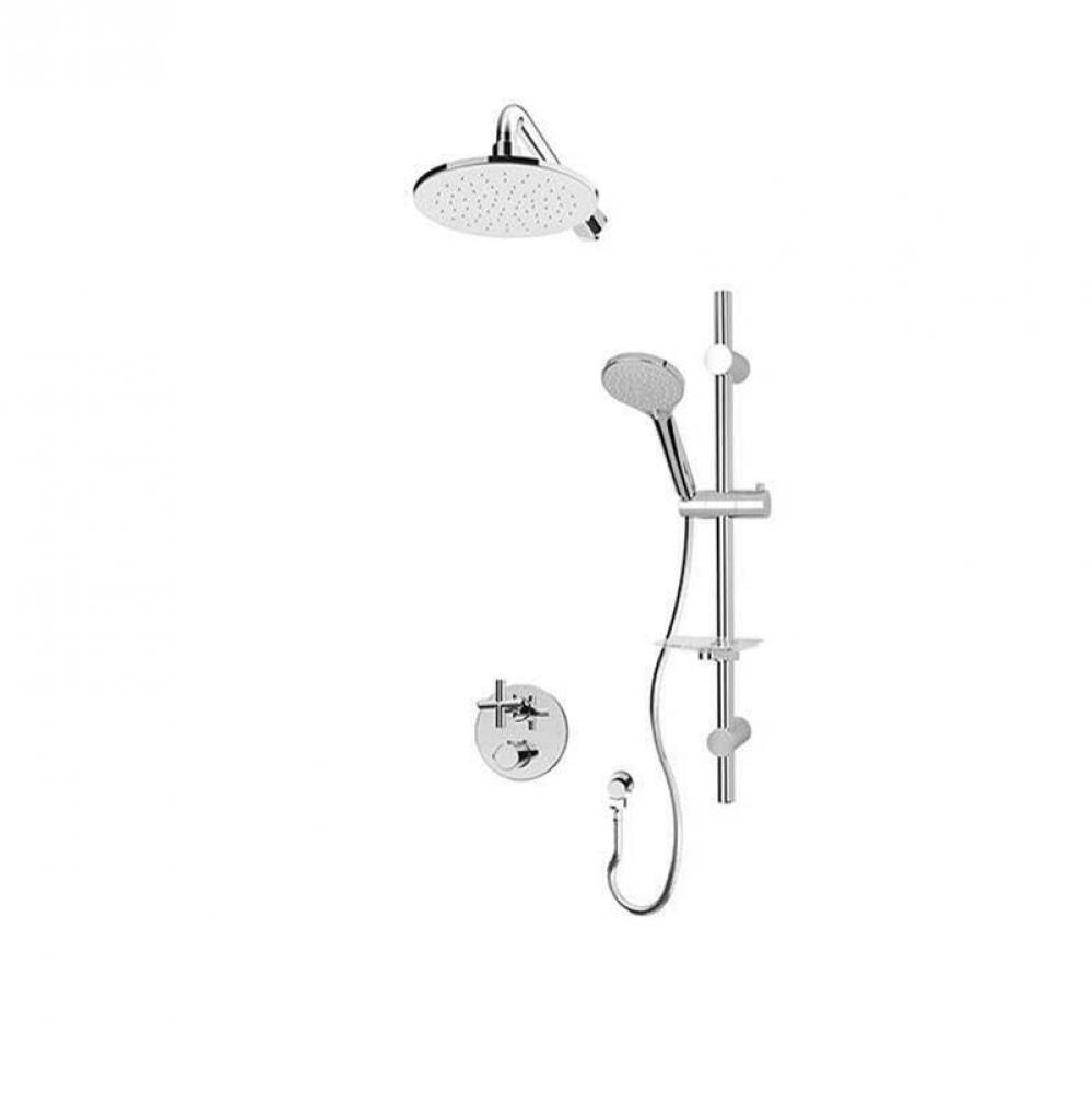 Alex/Gael 1/2'' Therm. Shower Set 2 Ways Div. Chrome