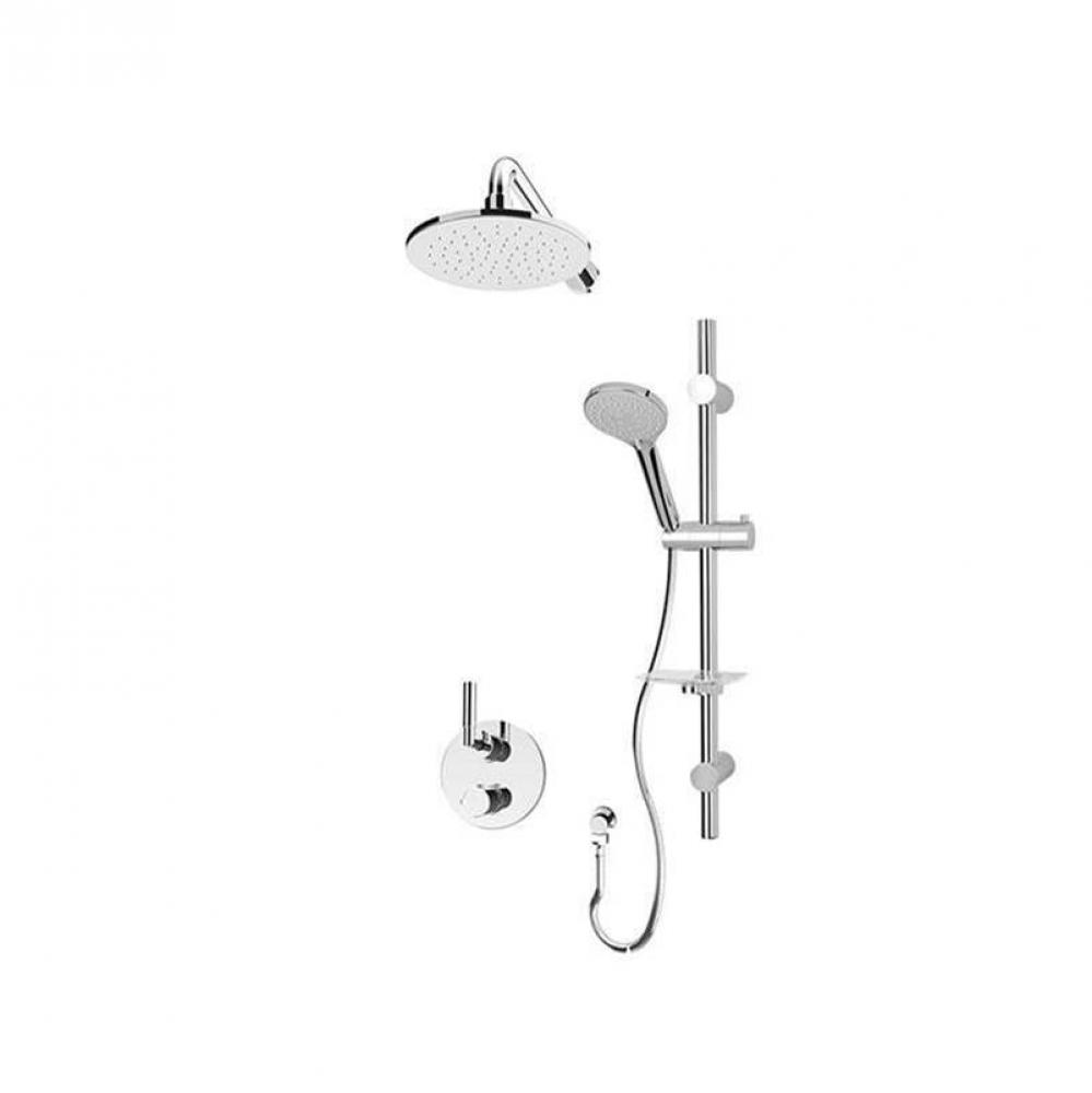 Billie/Dana 1/2'' Therm. Shower Set 2 Ways Div. Chrome