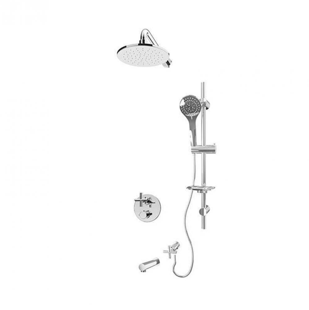 Alex/Gael 1/2'' Therm. Shower Set 2 Ways Div. Chrome