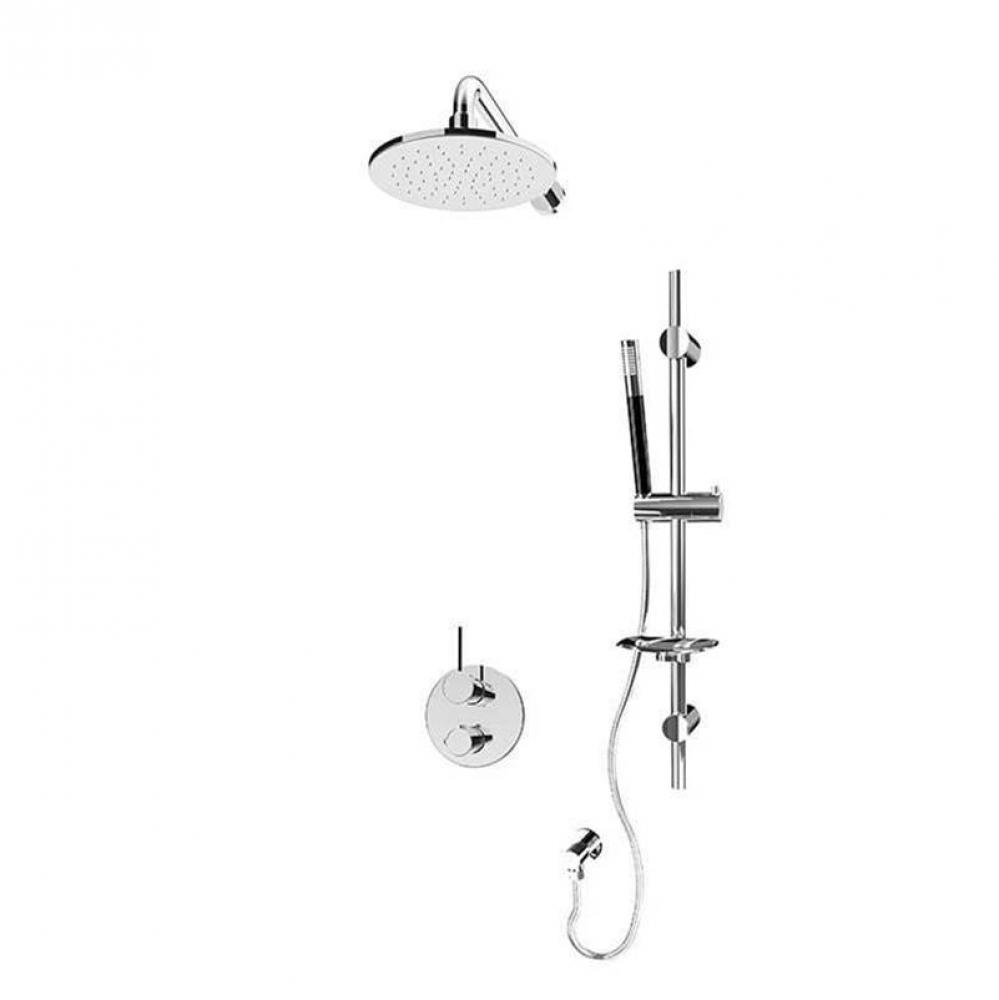 Kronos 1/2'' Therm. Shower Set 2 Ways Div. Chrome