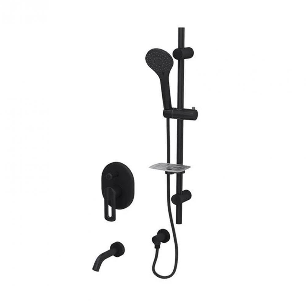 Myrto 1/2'' P.Bal. Shower Set/Dev./Vol.Ctrl. Black Mat