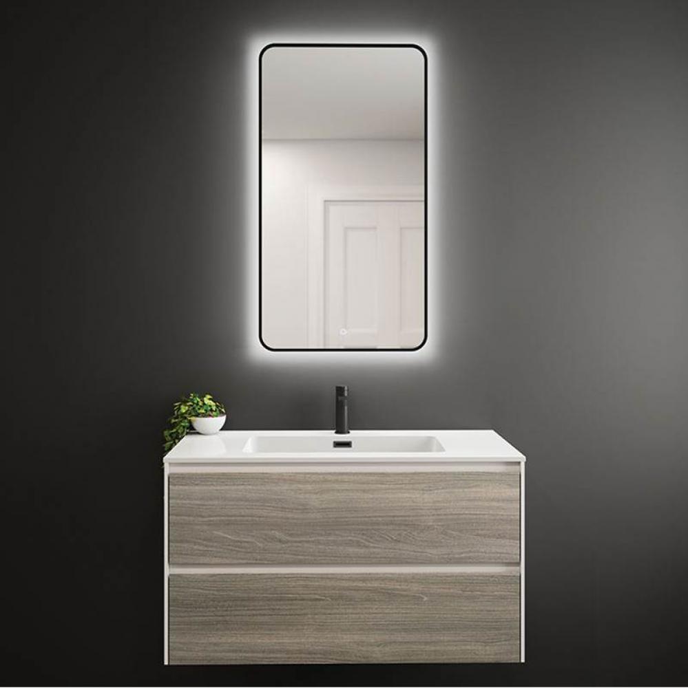 Miro Led Mirror 480X890 mm Backlight Rect. Black