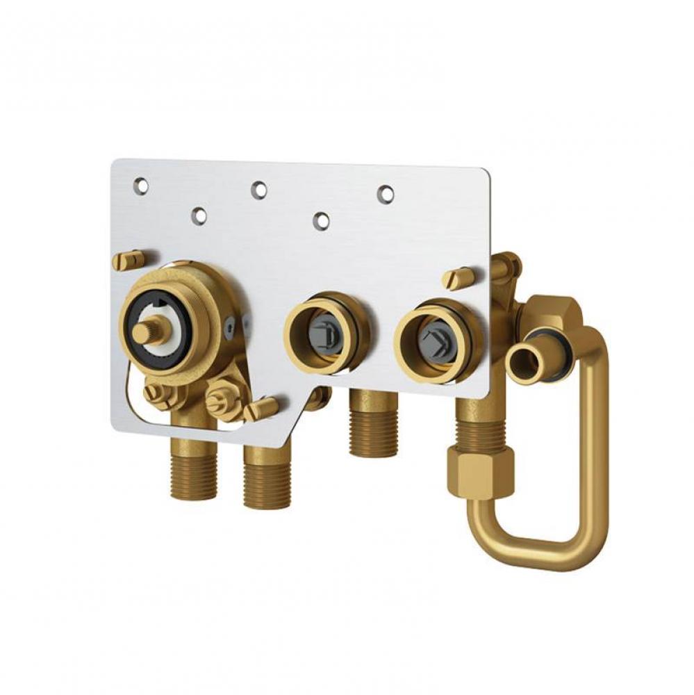 Built-In 1/2 Therm. Shower Valve Rough and No.xbd;'' Npt With Water Outlet