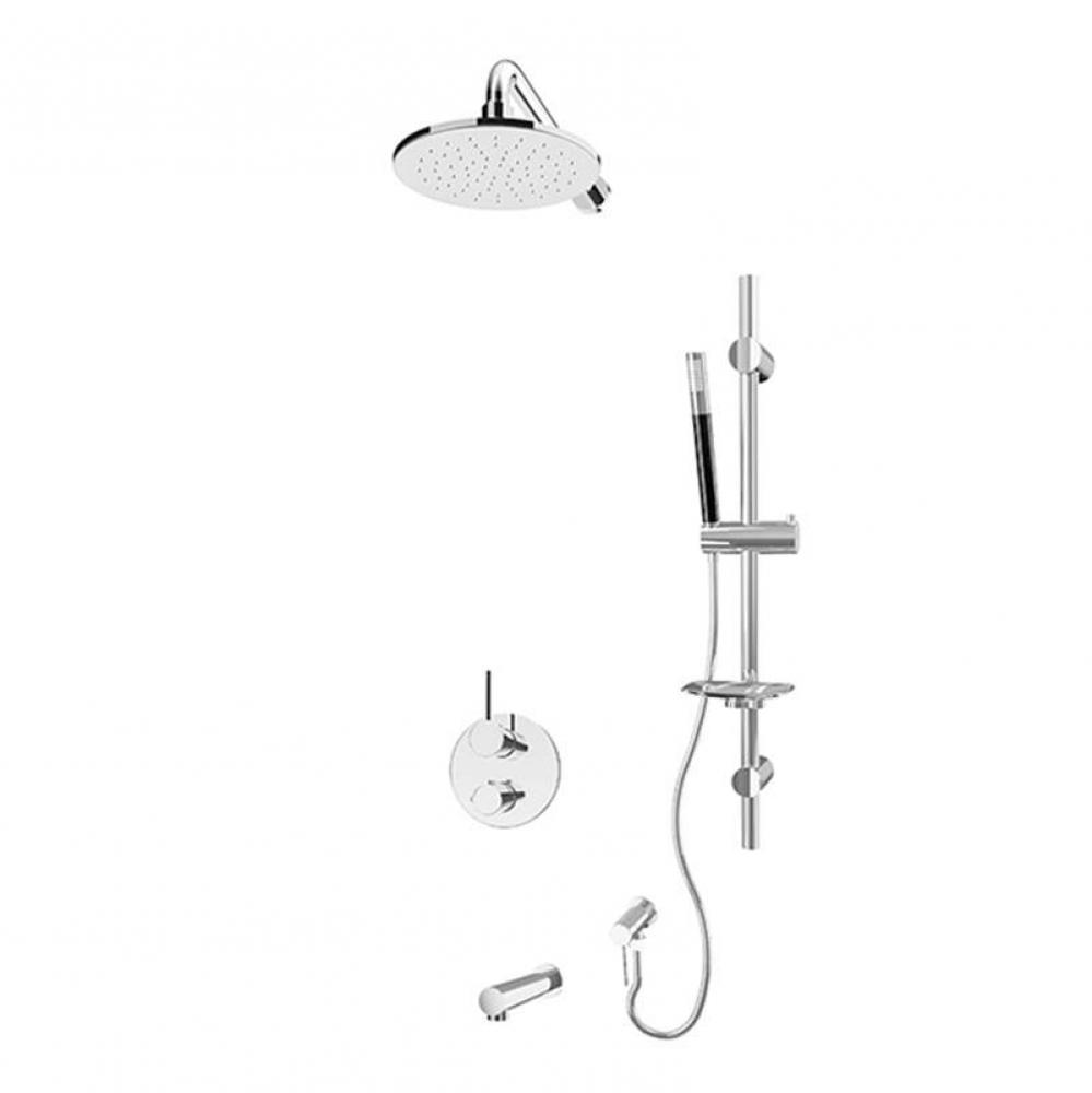 Kronos 1/2'' Therm. Shower Set 2 Ways Div. Chrome