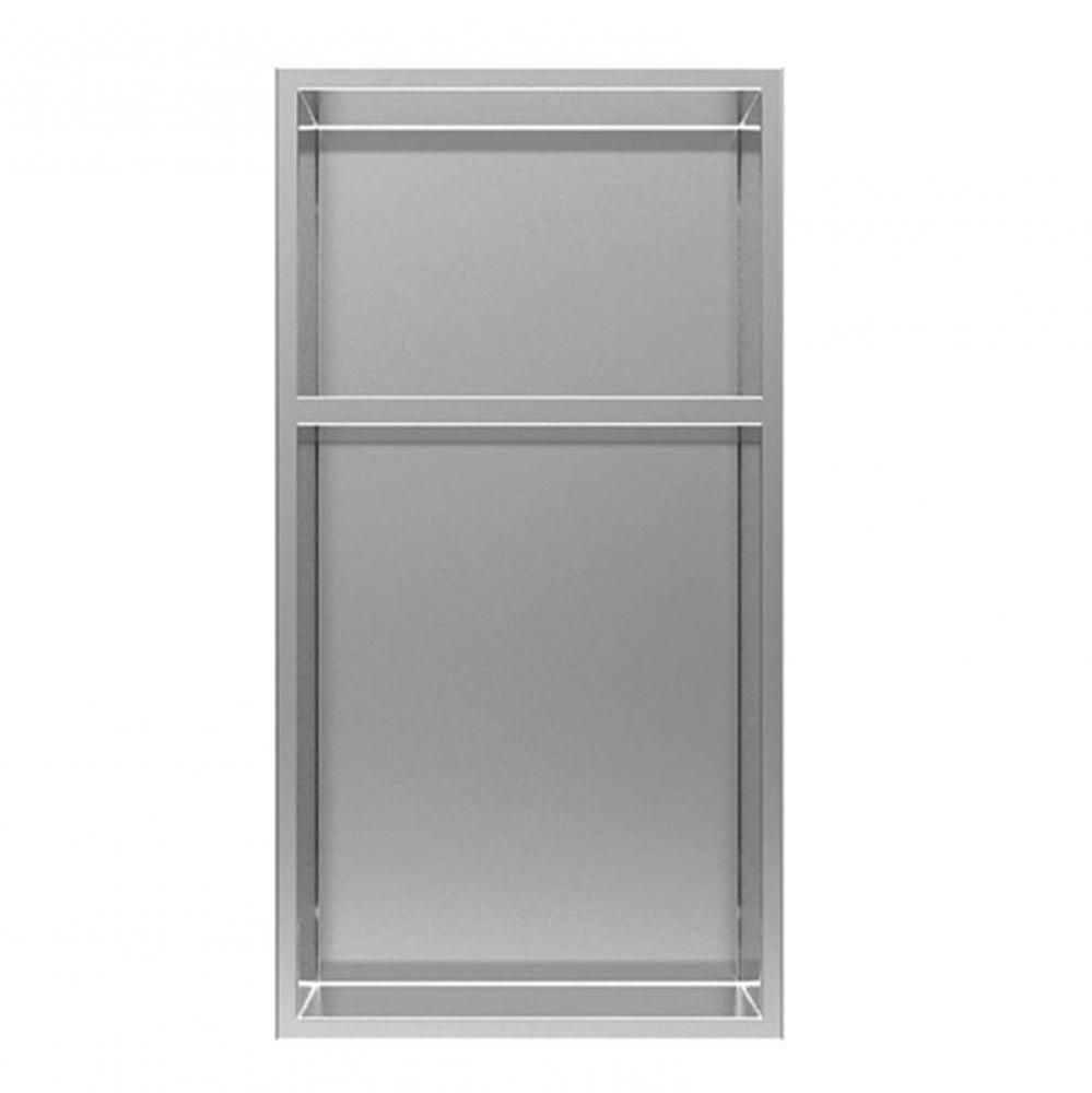 Nikia Recessed Niche 24'' With Tablet Brushed Inox