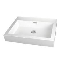 Rubi RTO584FBL - Countertop Basin 4 Faces Finish With Overflow White