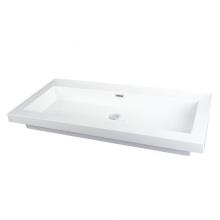 Rubi RTOL100BL - Countertop Basin With Overflow White