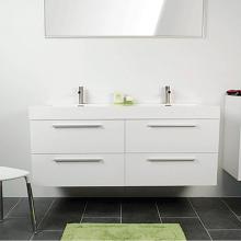 Rubi RTOL138KBL - Lakered Basin/Cabinet Set White